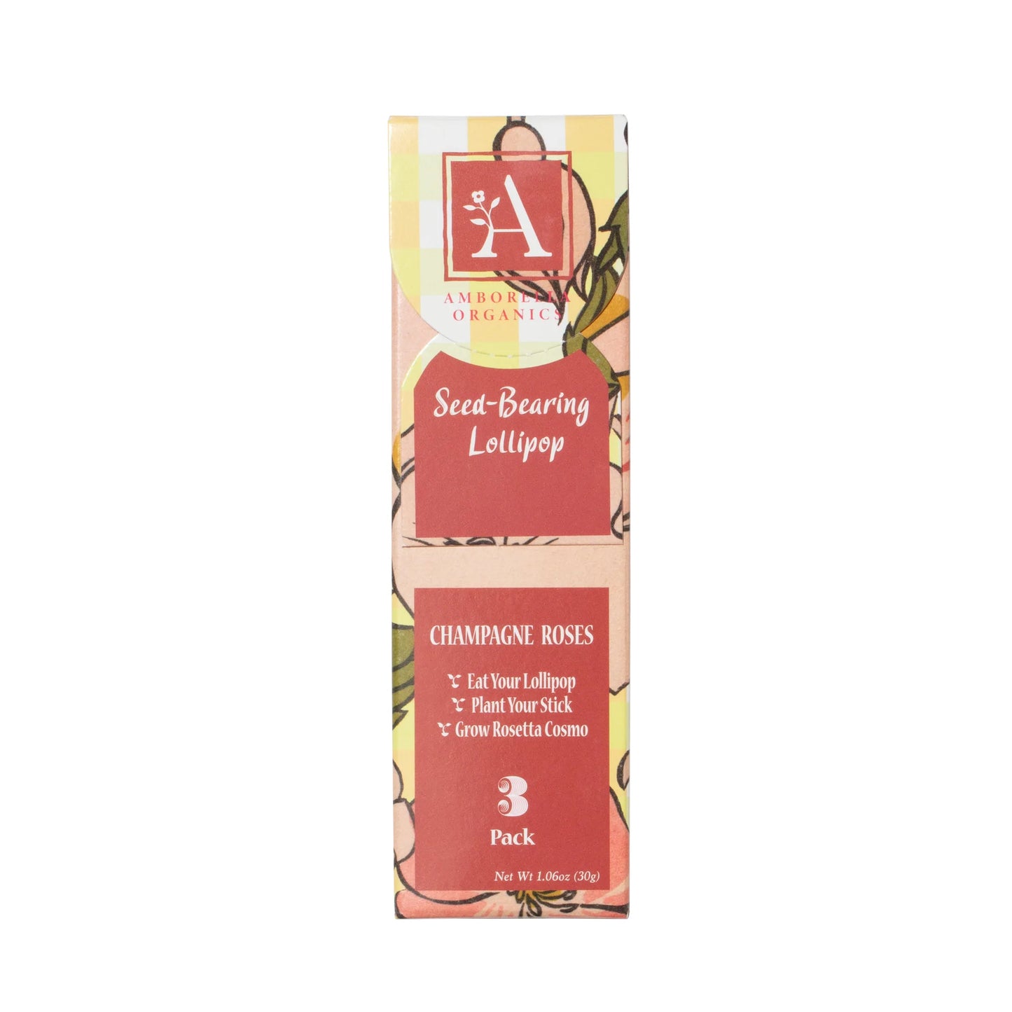 Lollipops with Plantable Sticks - Champagne & Roses
