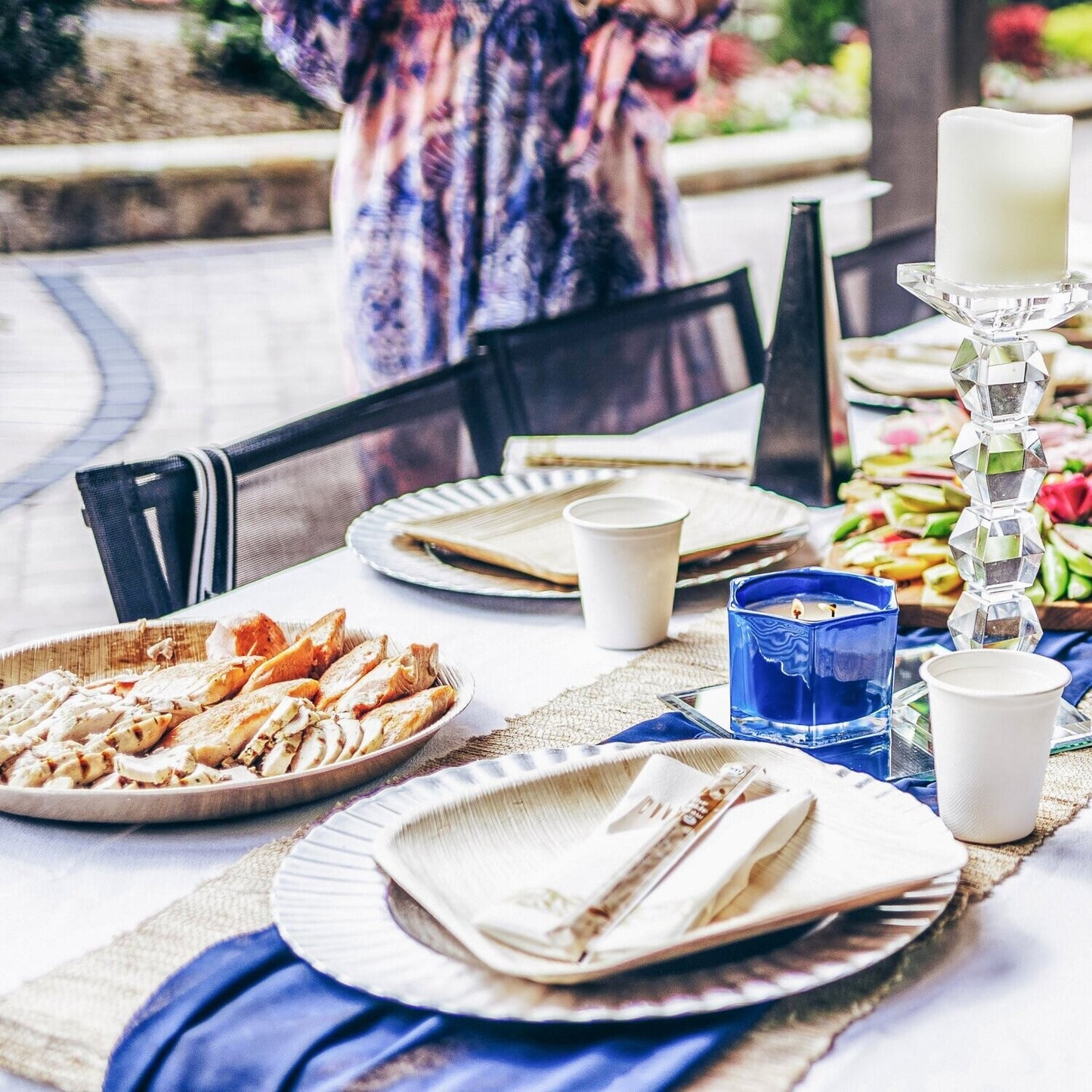 Plates - Palm Leaf 10in square - 25 Count