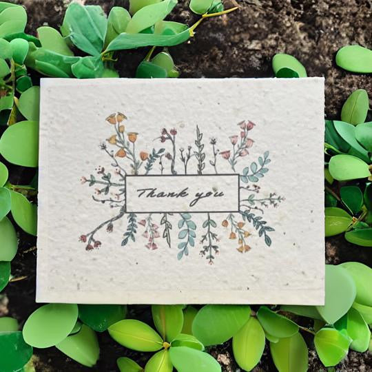 Gifting - Blank Thank you Card, Plantable