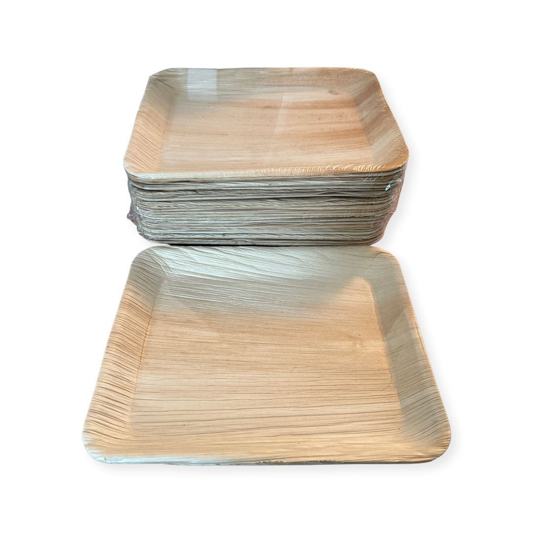 Plates - Palm leaf rectangle 9x6in - 25 pack