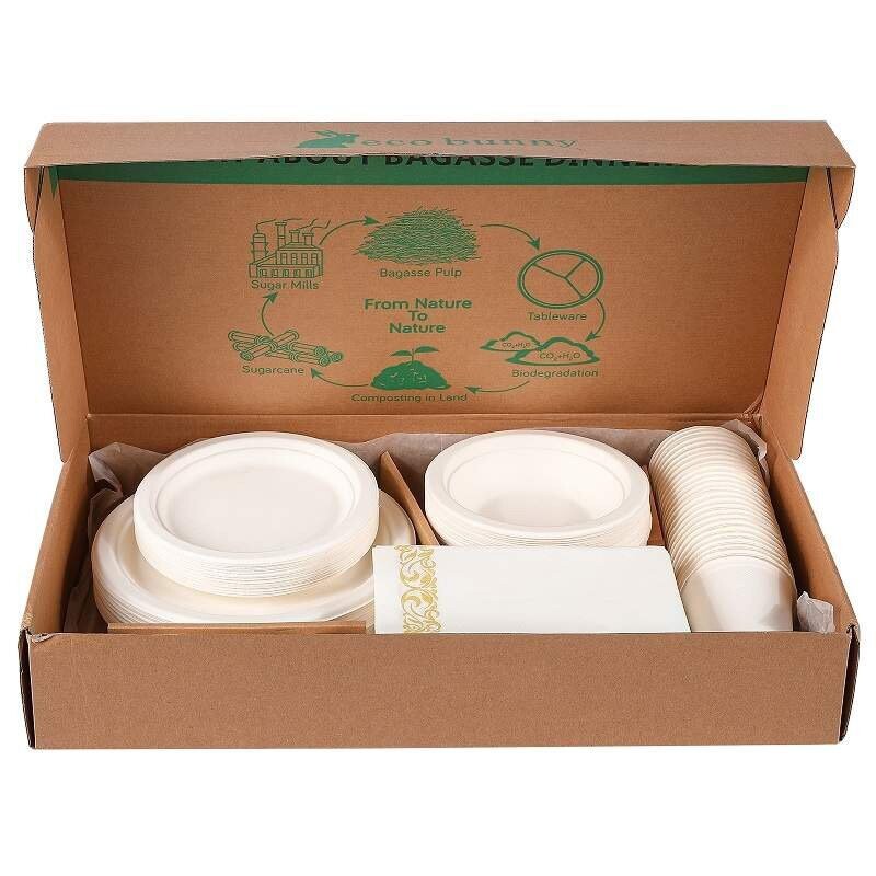 Party Pack - friendly dinnerware eco kit, 25 guest - 200 count