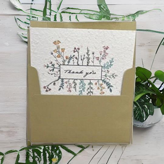 Gifting - Blank Thank you Card, Plantable